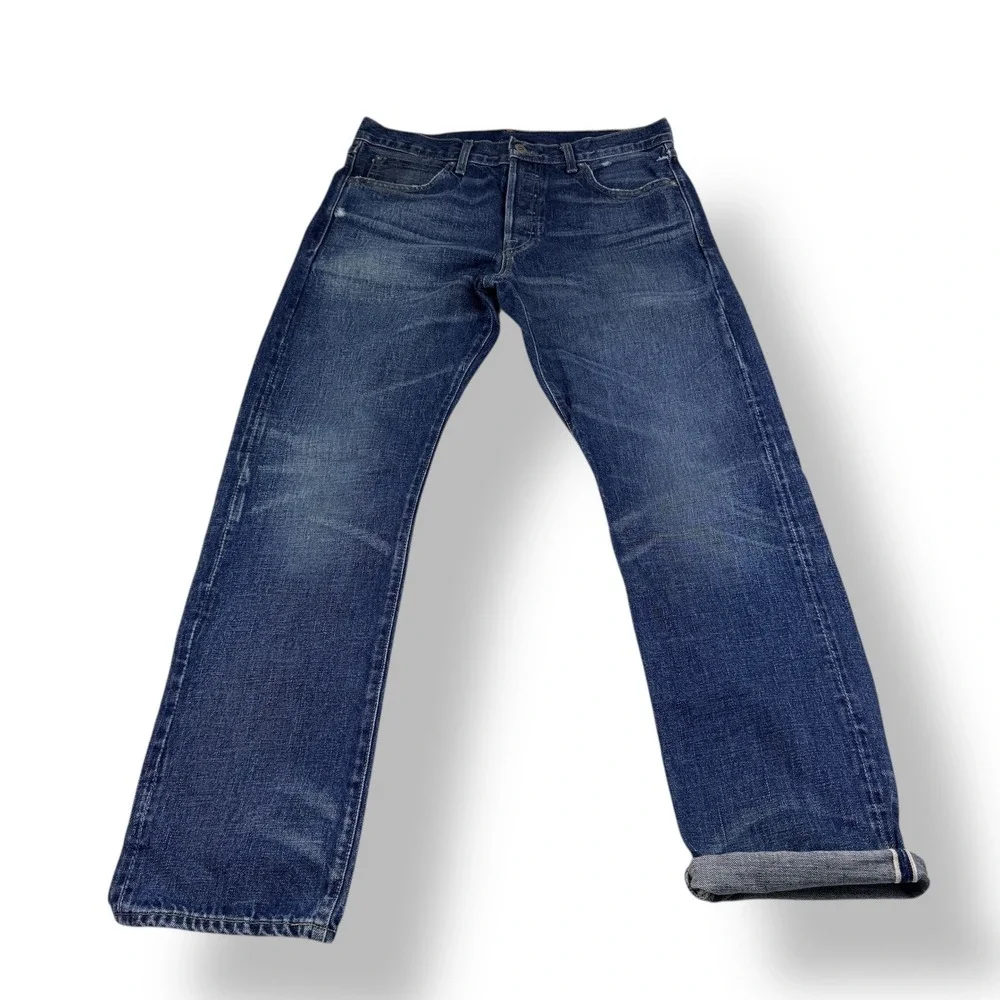 Wallace Barnes Straight Fit Jeans Dark Wash Denim Mens 30x30 Made‎ in USA